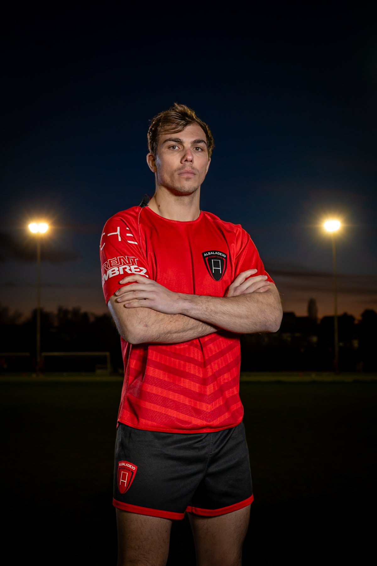 Michael Photographie Albaladejo Rugby Club Lausanne portrait rugbyman croise les bras 